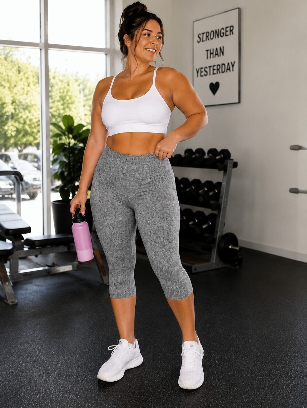 Old Navy Active  Heathered Grey Capri Leggings - Size XXL
